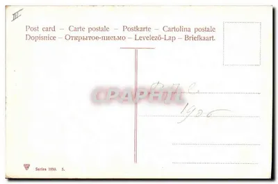 Un recorte capote al brazo — escena de tauromaquia — Serie 1059, n°5 — Reverso
