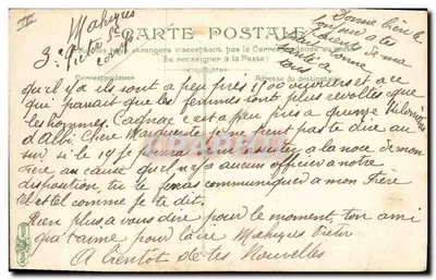 Infanterie — In het refectoire — L.V.&C° n°3815 — Achterkant