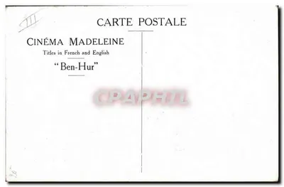 Sceny z galerek w filmie "Ben-Hur" — Cinéma Madeleine — Rewers