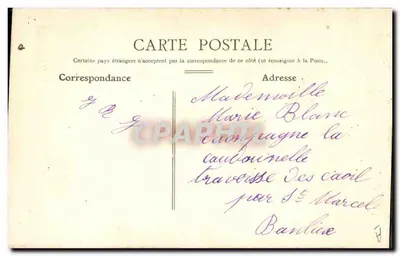 Duas pombas entre flores — Boa Festa — Paris, 1918 — Verso