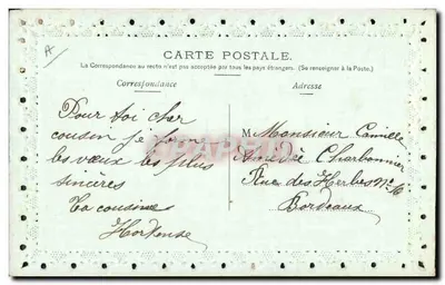 Uccello che porta una lettera — rose — editore sconosciuto — Verso