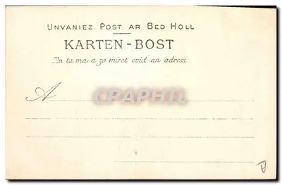 Młoda kobieta z Sainte-Anne-d'Auray — Studium krojów bretońskich — Zbiór Volan, Quimper, nr 1413 — Rewers