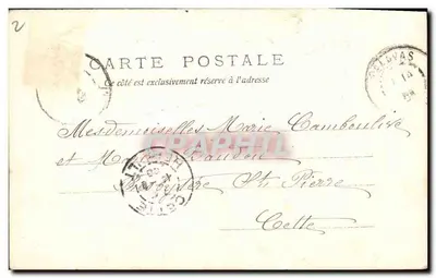 Flores violetas — Carta de vœux — Editor desconhecido, número de série não visível — Verso