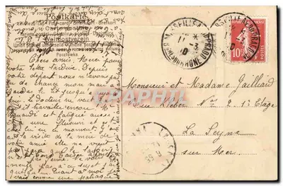 Zbożowa charrue — Przyrodniczy pejzaż — Wydawca nieznany — Rewers