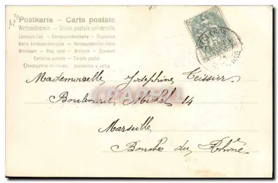 Bukiet fiołków — Wesołych Świąt Clotaire — wydawca nieznany — Rewers