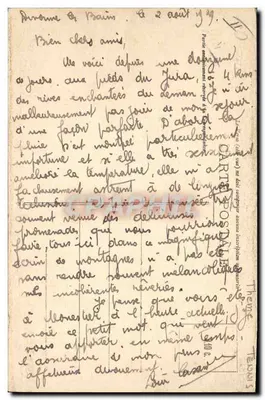 Divonne-les-Bains — Establecimiento hidroterápico — El Tenis — Reverso