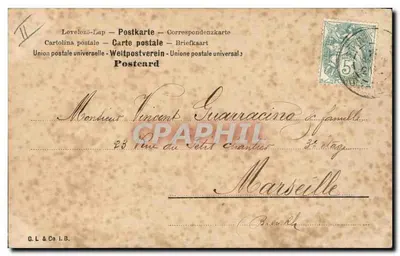 Mulher e dois filhos em um cenário de jardim — Annie L. Laccarès — n° 195 — Verso