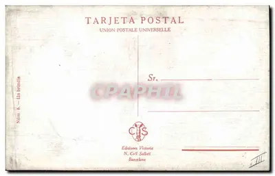 Torero cumprimentando a multidão — Editor N. Coll Salieti, N° 6 — Verso