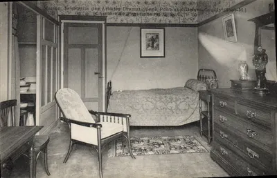 Quarto de pensionista — Casa de repouso dos Artistas Dramáticos em Pont-aux-Dames, Couilly (S.-et-M.)