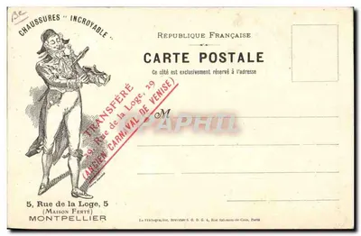 La Mode Historique — Sujet : couple en costume d'Empire 1804 — éditeur SIE B. N° 1 — Verso