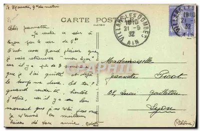 Stare stroje bressańskie — Poproszenie o rękę — Wydawnictwo L. Paquette & Fils, n° 5686 — Rewers