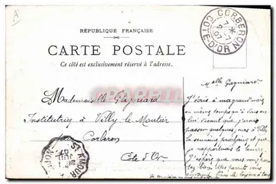 Bressanc — kobieta nosząca tradycyjny kapelusz — Kolekcja COLCOMBET FRERES, Burgundia / Champagne, Mercurey / Reims — Rewers