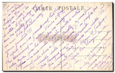Wieczór w Bresse — scena wioski — L. Ferrand, wyd. Bourg, n°50 — Rewers