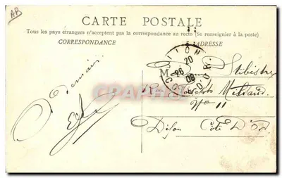 Bressan i Bressanne — tradycyjne stroje — B. F. Châton — Rewers