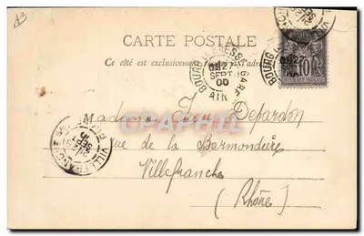 Tarjeta postal antigua Folklore Bressans y Bressannes — Reverso