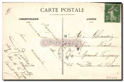Côte d'Émeraude — Wielki Miejski Kino w Saint-Malo — G. F. — Kolekcja Germain, T. Guérin, sp. St-Malo — Rewers