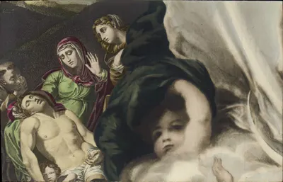 Last Breath of Jesus — Religious Scene — Publisher Ch. Tontane, Paris