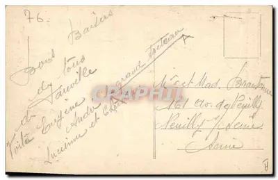 Al Louville-Bellefosse — Il Grande Quercia — Maison Delamare, ed. Yvetot. Riproduz. viet. — Verso
