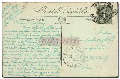 Juan-les-Pins — O Casino e as Villas — Edição da Sra. Niel, papelaria, 32 rue de la République — Antibes — Verso