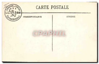 LYON — Internationale Expo 1914 — Het Tuin van de Horticulatuur — Officiële Editie L.L. S.B.F. — Achterkant