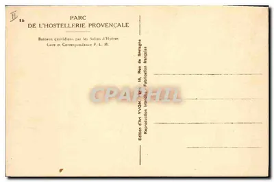 Ilha de Port-Cros (Var) — O Vale da Solidão com a graça de um caminho de fada — Claude Balyne — Verso
