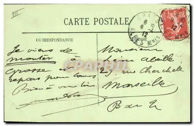 Grasse — Vista al este — LL. — Reverso