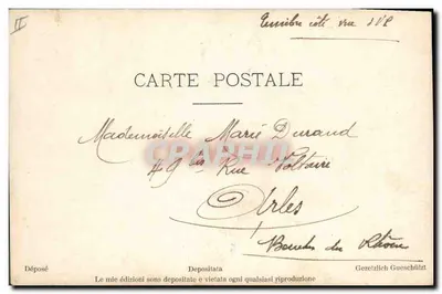 Muzikanten en kinderen op een soltong — uitgever A. N. Paris, n° 305 — Achterkant