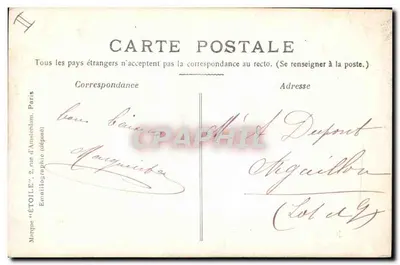 Mulher e criança diante de uma carta decorada — Stebbing Phot. — Étoile — Verso