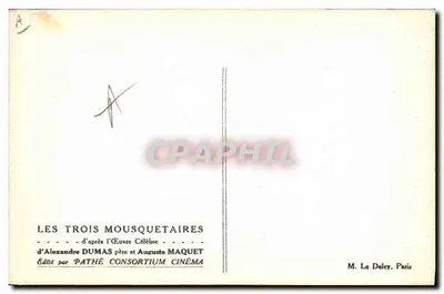 Os Três Mousquetaires — de Alexandre Dumas pai e Auguste Maquet — editado pela Pathé Consortium Cinéma — Verso