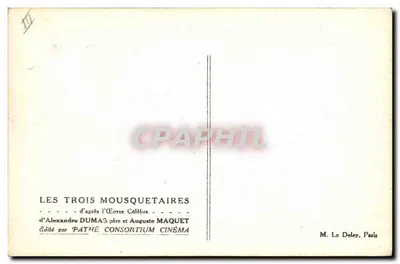 Os Três Mosqueteiros — segundo Alexandre Dumas pai e Auguste Maquet — editado pela Pathé Consortium Cinéma — Verso