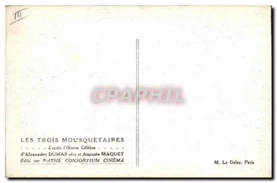 The Three Musketeers — after Alexandre Dumas père and Auguste Maquet — published by Pathé Consortium Cinéma — Back