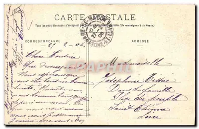 Bressane — kobieta nosząca tradycyjny turban — Drukarnia Papier J.-A. Durand, ulica Pont, 1, Mâcon — Rewers