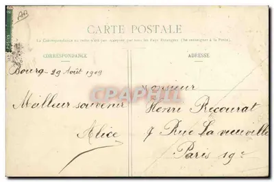 Kostiumy bressańskie — Starszy i Nowoczesny — B. Ferrand, wydawca, Bourg (Ain) — Rewers