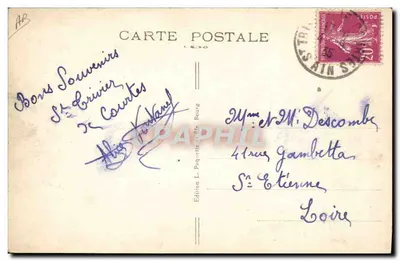 Les Ébaudis — Ślub Bressański — Stare Kostiumy — Wydawnictwo L. Paquette, Étienne — Rewers