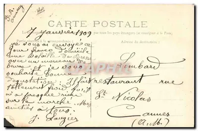 Bourg — Typy Bressans — Bressan — Marin, wyd., 22, Rue Centrale, Bourg — Rewers
