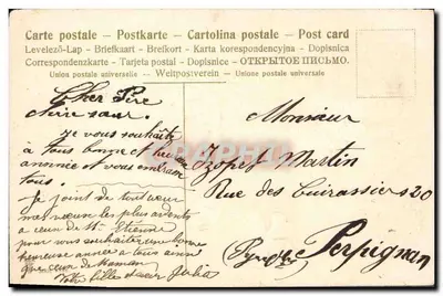 Dziecko niosące prezent — Wesołych Świąt — Departament Seine, wydawca Departament Seine, n° 33 — Rewers