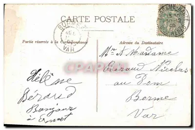 Paysage avec maison et oiseaux — Bonne Année — éditeur inconnu, n° de série non visible — Rewers