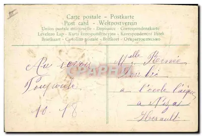 1° Aprile — Pesce e fiori — Cartolina postale universale — Verso