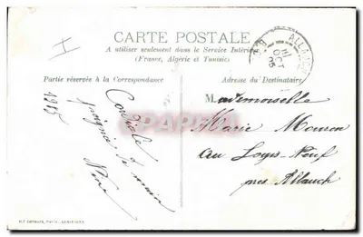 Bouquet di rose — La cartolina postale mantiene l'amicizia — K.F. editori, Parigi, SERIE 1023 — Verso