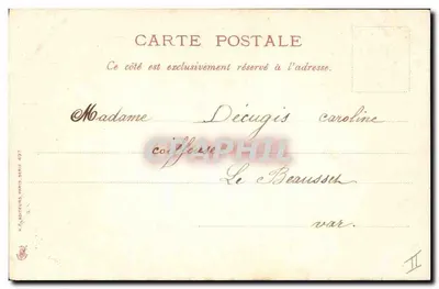 Fiolety w słoiku — karta życzeń — Méditeuns Paris seria 497 — Rewers