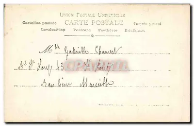 Giovane donna in abito rosa — decoro floreale e paesaggio — editore Rautlinger, Parigi, n° 314 — Verso
