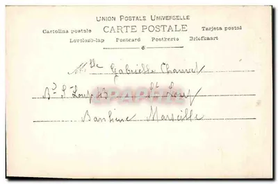 Mulher em vestido lilás — decoração floral e ornamentos — Reutlinger Paris n° 937/3 — Verso