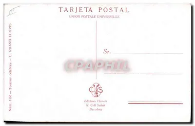 Torero Varelitó — "Un Volapie" — Editions Victoria, N. Coll Salieti, Barcelona — Rückseite