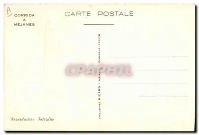 Corrida em Méjanes — Henry Couve — n° A — Verso