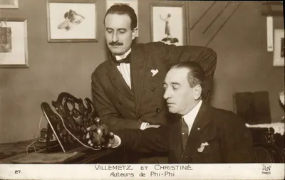 Villemetz e Christiné — Autores de Phi-Phi — J.A.N. Paris