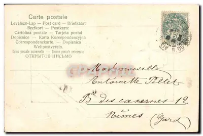 Quatro folhas de trevo — Boa Ano 1905 — Clair — Verso