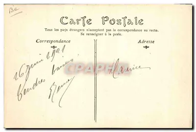 Châtel-Guyon — A Partida de Tênis — editor desconhecido, n° 25 — Verso