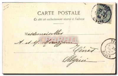 El Nido de los Pierrots — escena con Pierrot y Pierrette en un nido — editor A. Bricard, 123, París — Reverso