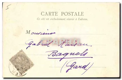 Algéro - Jardim de Experimentação. Um caucho — Raoul Puget, B.F., Paris — Verso