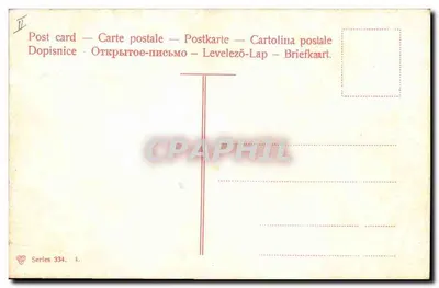 Róże — bukiet róży — seria 334, nr 4 — Rewers